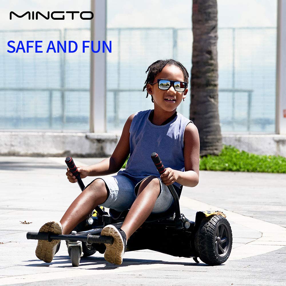 mingto Hoverboard Seat Attachment- Go Kart Adjustable Frame Length Hoverboard Attachment for 6.5" 8" 10" Hoverboard Self Balancing Scooter & Ideal Gift for Kids&Adults 6