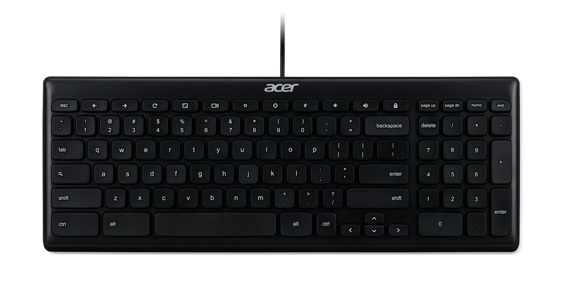 acer AKB910 Wired USB Keyboard – Compact Design, Full-Size Keys, Chrome OS Compatible, Black 5