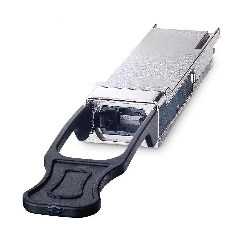 1 Pack of 40 Gigabit QSFP+ MPO Multi Mode Transceiver for Cisco QSFP-40G-SR4 and 1 Pack of 7-Meter MPO to MPO OM4 Multimode Fiber Jumper Patch Cord 4