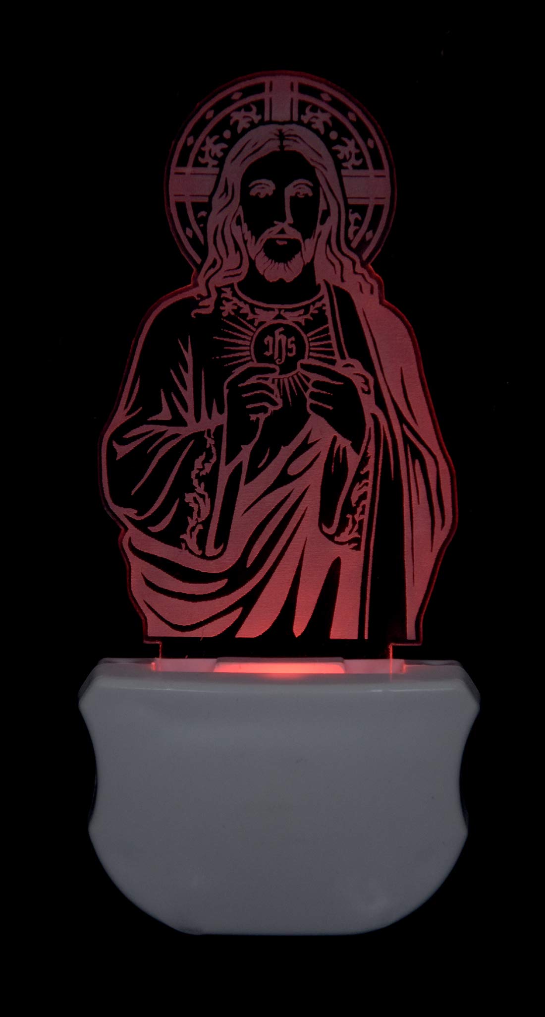 G Gojeeva The Jesus 3D Illusion Night Lamp Comes with 7 Multicolor and 3D Illusion Design Suitable for Room,Drawing Room,Lobby 4