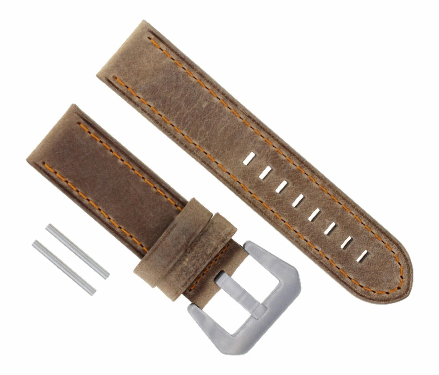 Ewatchparts 22-24mm Premium Leather Watch Band Strap Compatible With Pam 40 44mm Panerai GMT Watch 5