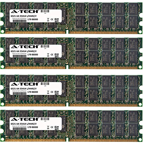 A-Tech 16GB (4x4GB) RAM for Dell Precision Workstation Series 470, 470n, 670, 670n | DDR2 400MHz ECC RDIMM PC2-3200 2Rx4 Registered DIMM Server Memory Kit