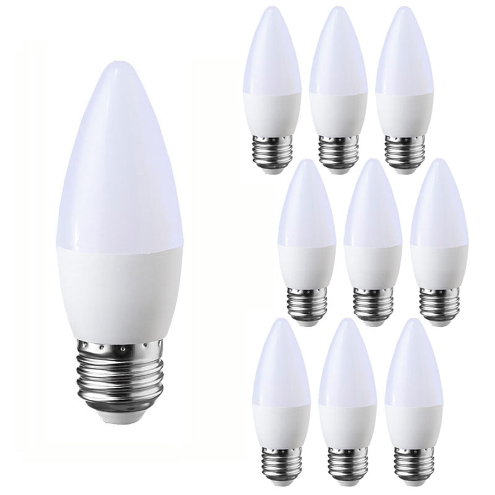 Dimmable B11 LED Candelabra Light Bulbs 40W 60W Equivalent B10 E26 Base 6W LED Chandelier Candle Light Bulbs,550LM,CRI90 10 Pack (2700K Soft White) 1