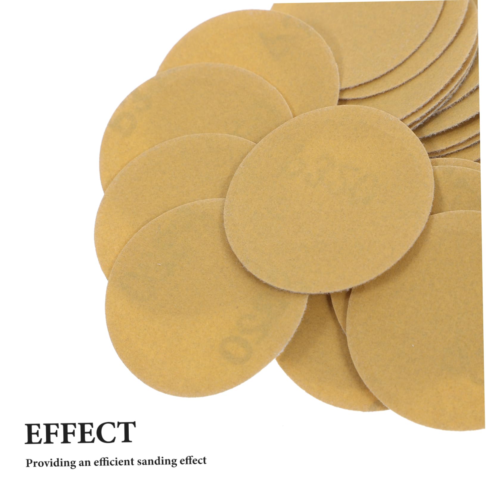 LIFKOME 100pcs Sandpaper Sand Paper Hook Loop Sanding Disc Sanding Paper for Wood Drywall Sander Disc Adhesive Sanding Discs Sander Backer Discs Disk Polishing Paper Yellow 4