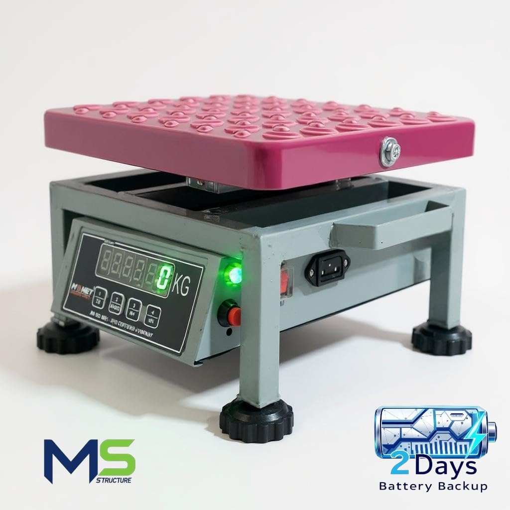50Kg Portable Smart and Stylish; Mild Steel ; 10 * 10 Inches with 2 days Battery Backup 4