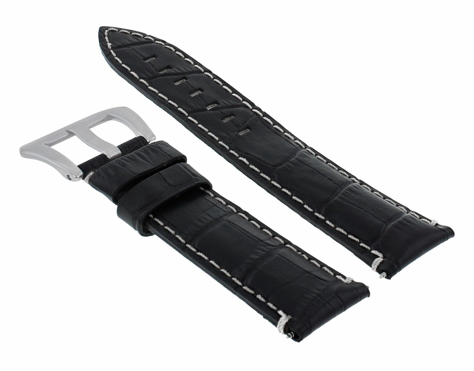 Ewatchparts 22-24mm Leather Watch Band Strap Compatible With Montblanc Timewalker Chrono Watch 6