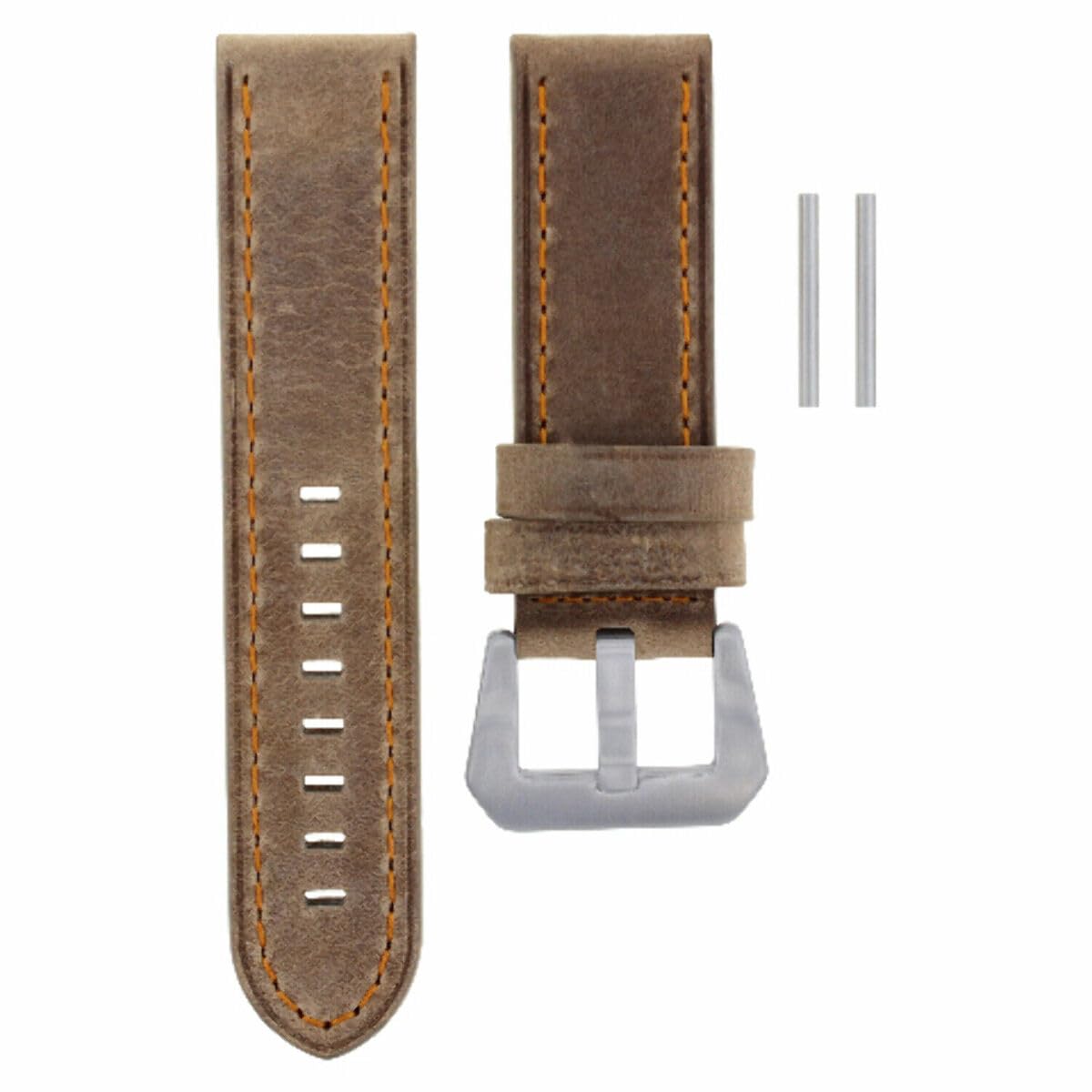 Ewatchparts 22-24mm Premium Leather Watch Band Strap Compatible With Pam 40 44mm Panerai GMT Watch 3
