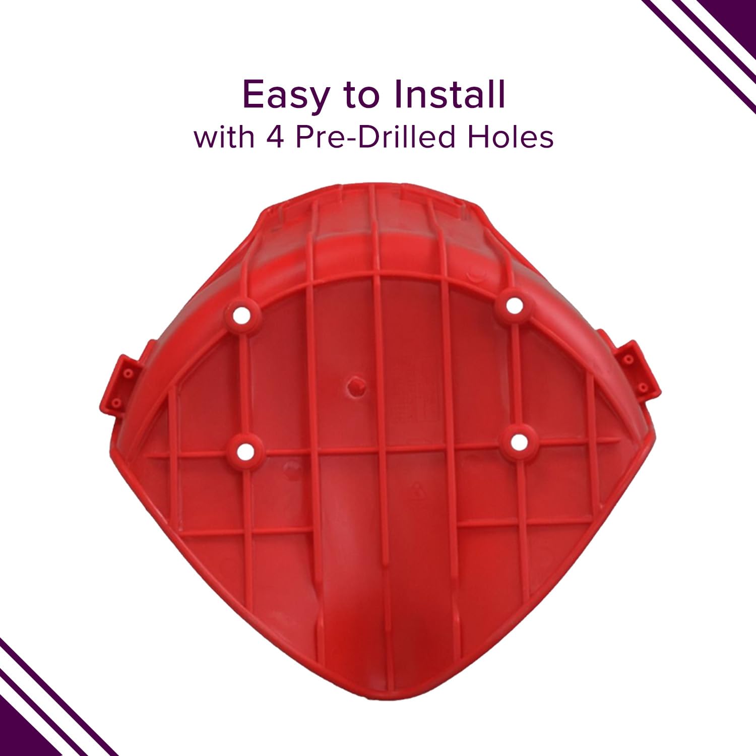 AlveyTech Red Seat for The Standard Hoverboard Go-Kart Kit - Precise Fit Part Adjustable Frame ABS Plastic Seats, DIY Install, Replacement Accessories 6