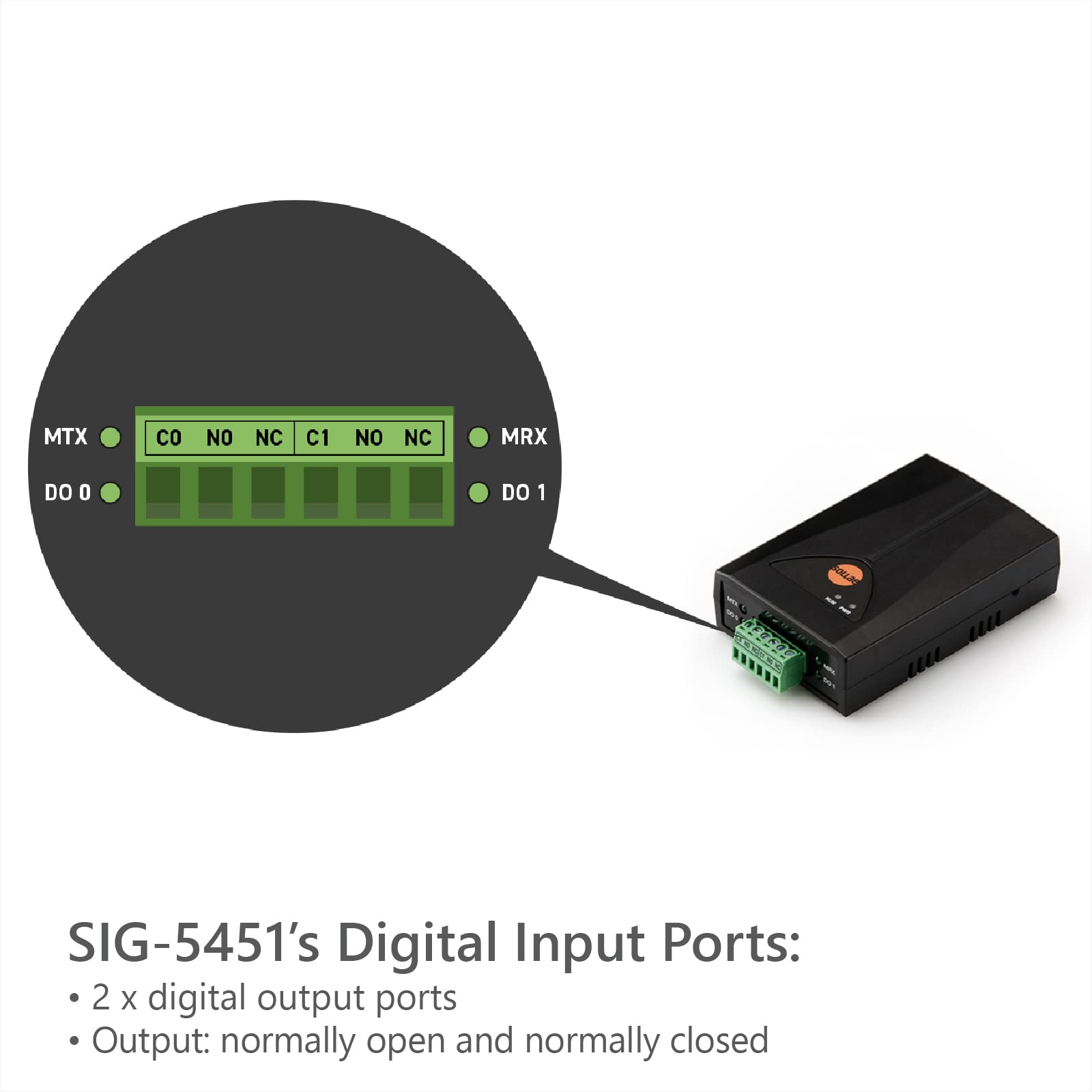 SOLLAE SYSTEMS Digital Output IoT Gateway, 2 Relays Controlled via Sollae Cloud, SIG-5451 5