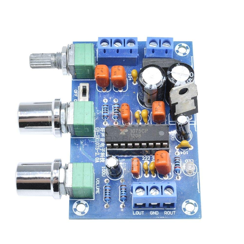 REES52 XR1075 12V Preamp BBE Sound Board Preamplifier BBE Sound Surround Effect Amplifier Preamp Audio Board Module 4