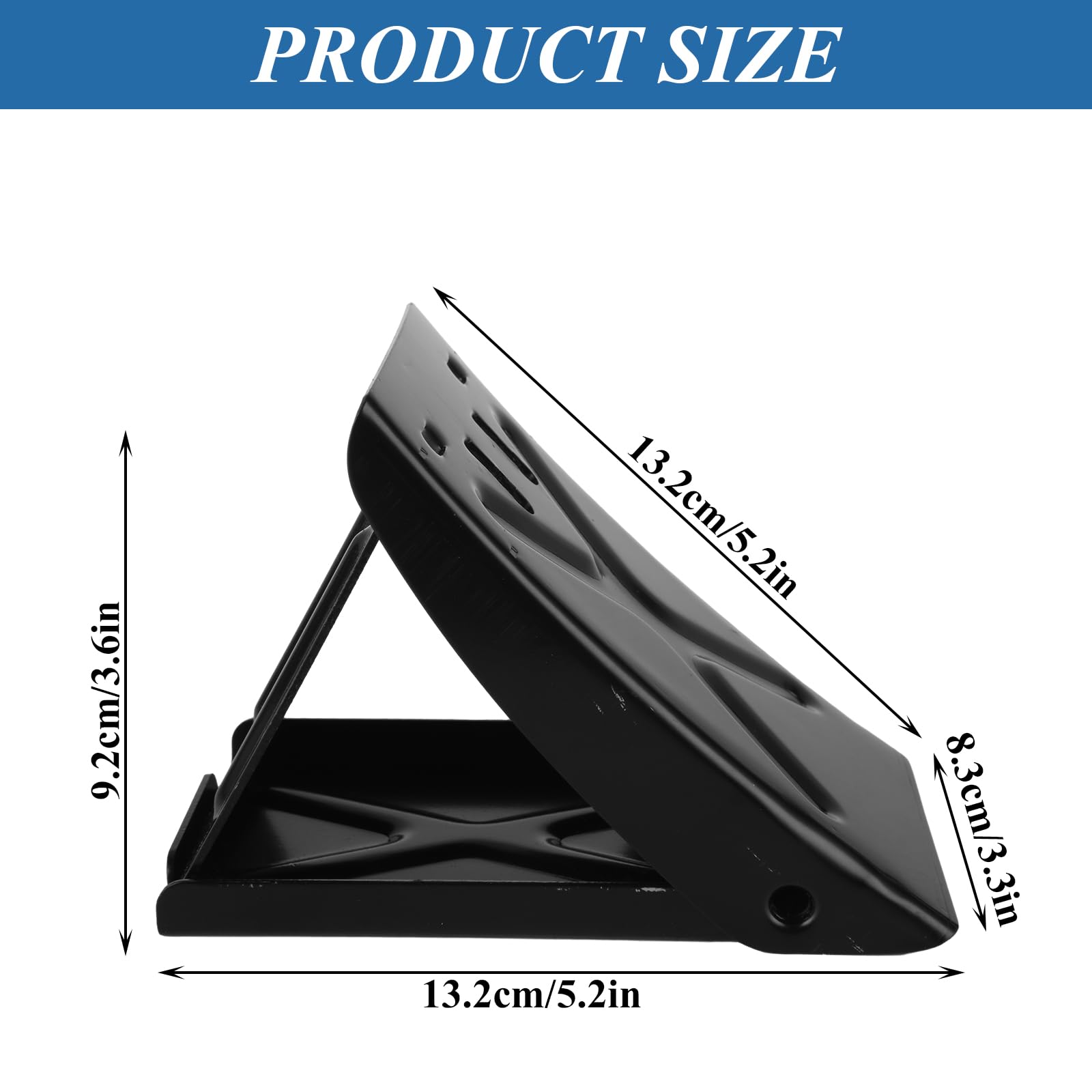 SENENQU 6 Pack Steel Wheel Chock, Heavy Duty Metal Wheel Chock Blocks Foldable Tire Stoppers for Automotive, Car, SUV, Trailer, RV, Trucks & Camper 3