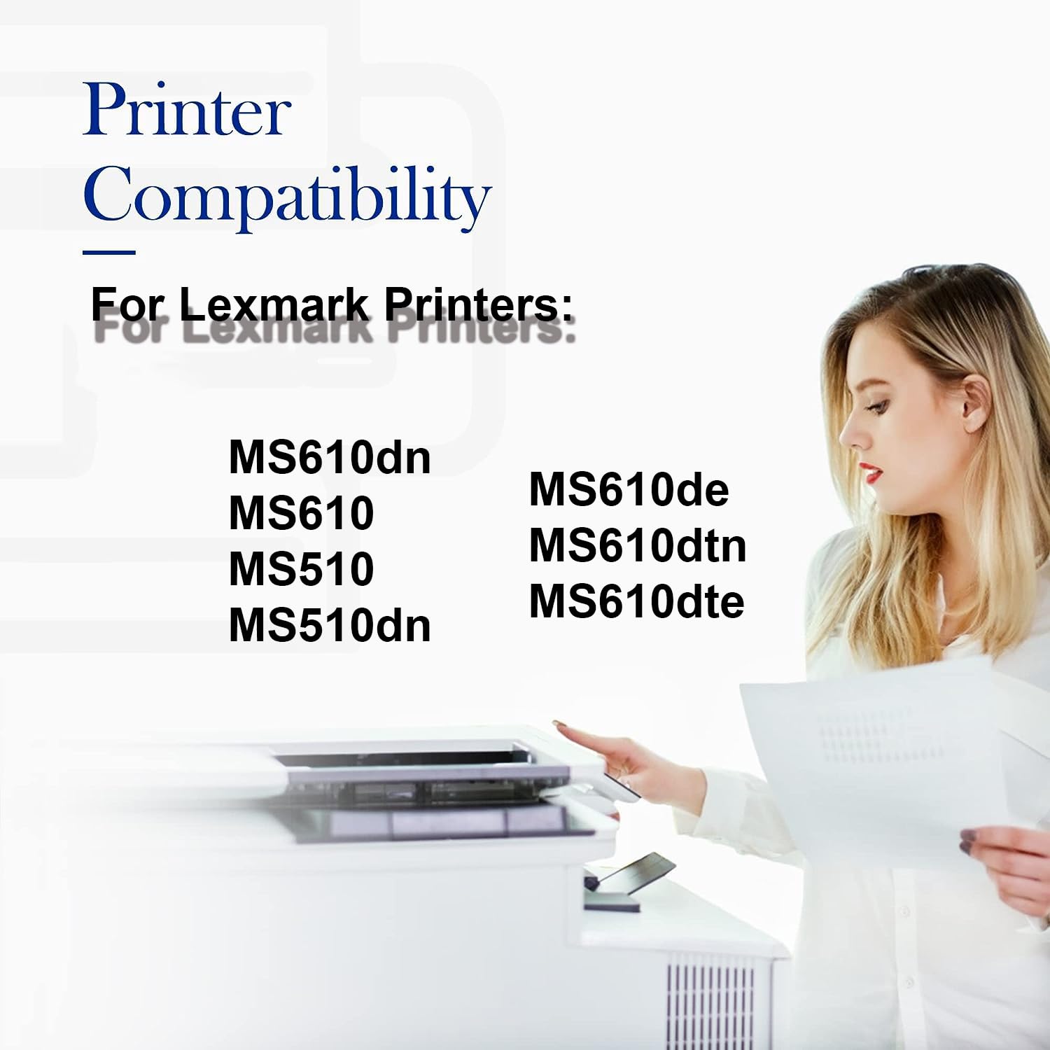 1-Pack Compatible High Capacity 501U 50F1U00 Imaging Waste Toner Container use for MS610dn MS610 MS510 MS510dn MS610de MS610dtn MS610dte Printer (Black) 4