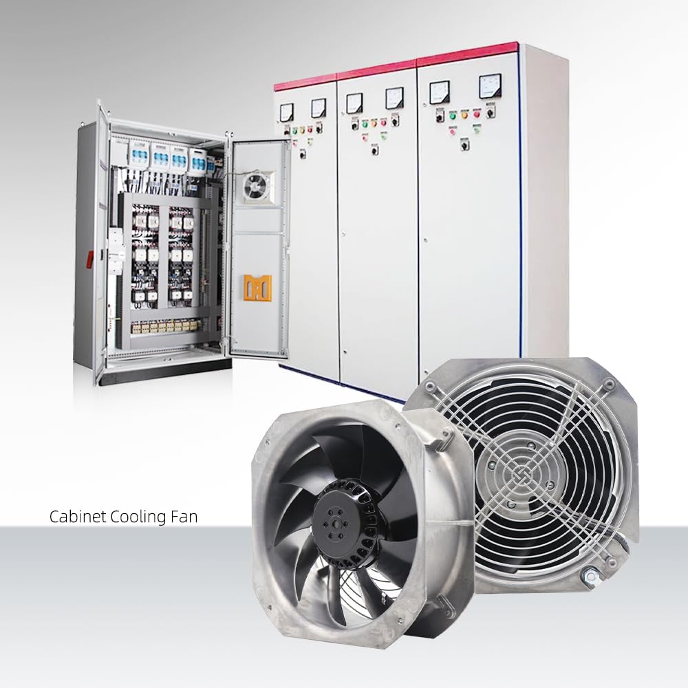 W2E200-HH38-07 eBm Papst W2E200HH3807 2800RPM 230V AC Axial Compact Fan 450CFM 0.29A/0.35A 64W/80W Ball Bearing Fan Dust Proof Ventilation Fans for Control Cabinet HVAC Cooling 5