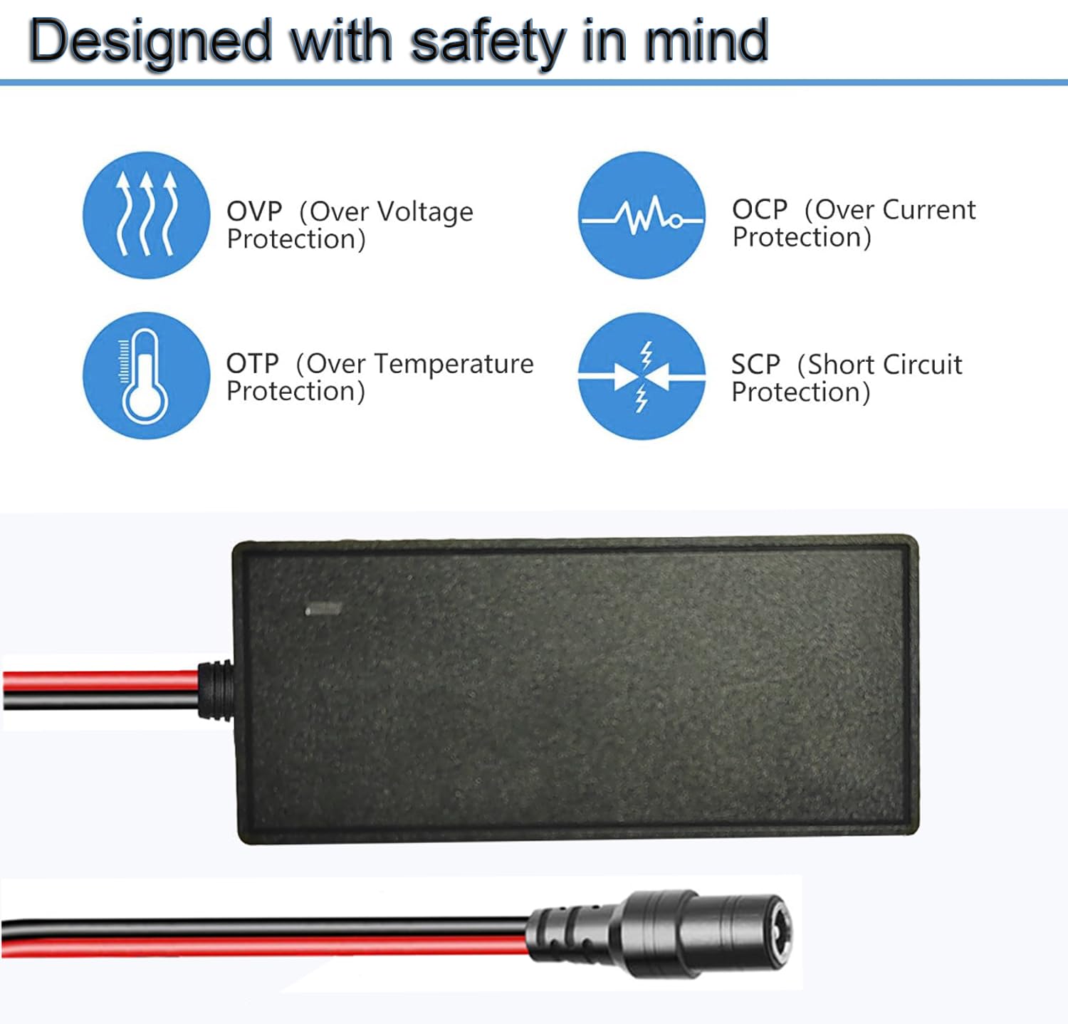 14V 56W Power Adapter for NOCO Jump Starter Compatible with NOCO GB70 GB150 GB250+ GB251+ GB500 GB500+ Genius Boost Ultra Safe Lithium Jump Starter Battery 14V 56W Power Adapter Cord 5