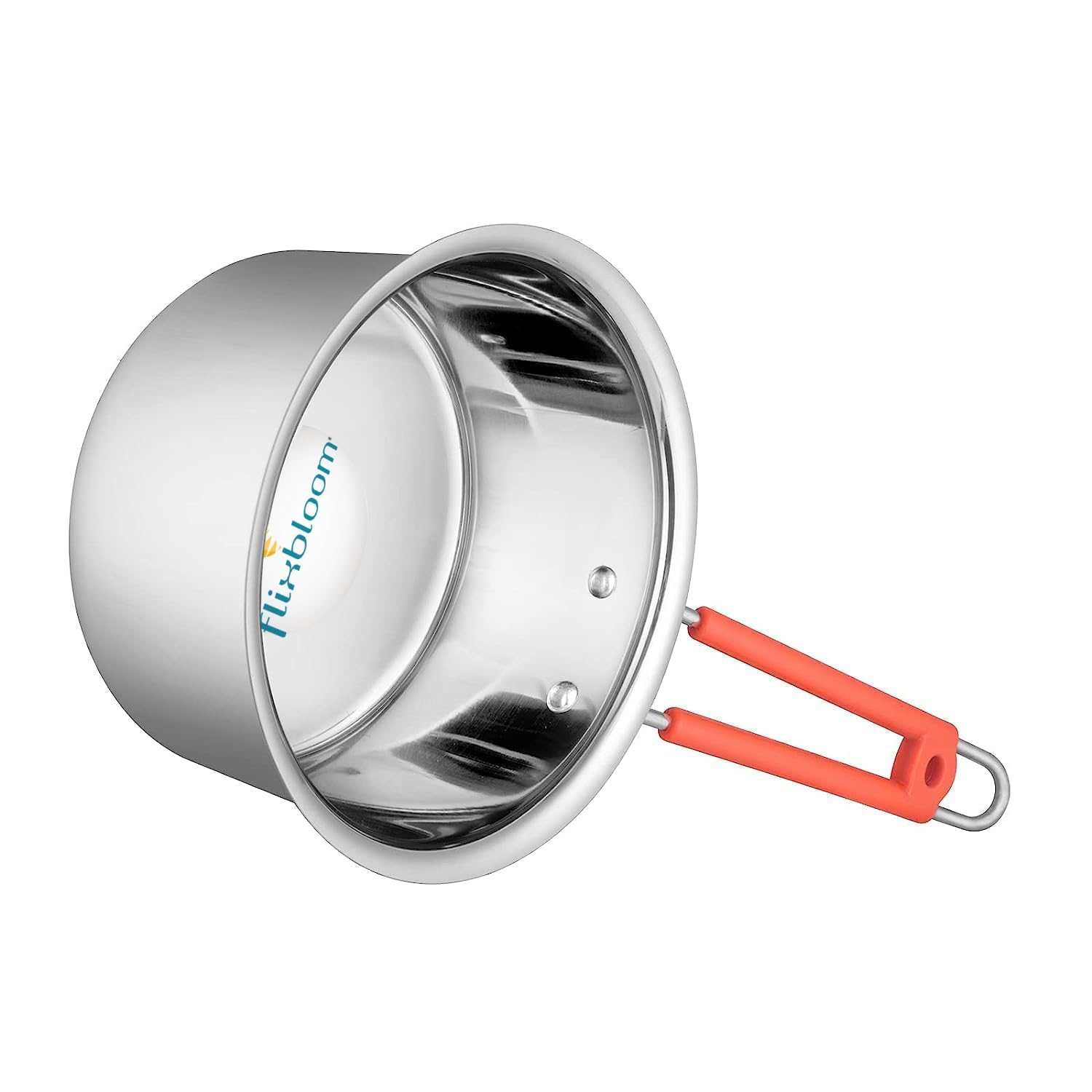 Flixbloom Gentle Silver 1.5 Litre Aluminium Kitchen Cookware LPG Gas Stove Friendly Sauce Pan for Tea, Milk, Coffee (Saucepan with Handle) (1.5 Litre) 4