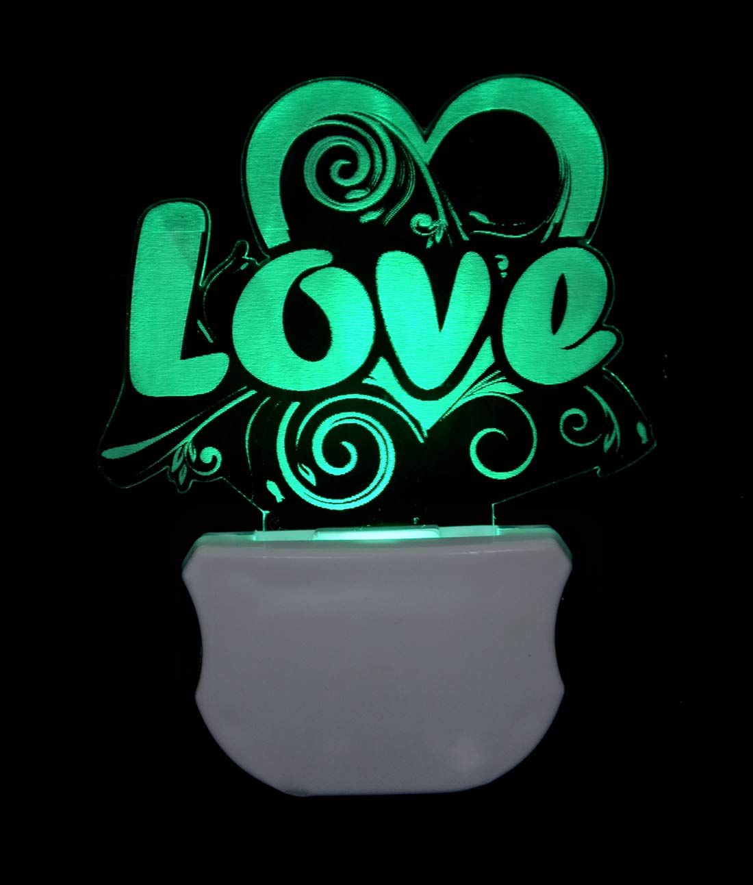 G Gojeeva The Love 3D Illusion Night Lamp Comes with 7 Multicolor and 3D Illusion Design Suitable for Room,Drawing Room,Lobby (Pack of 2) 2