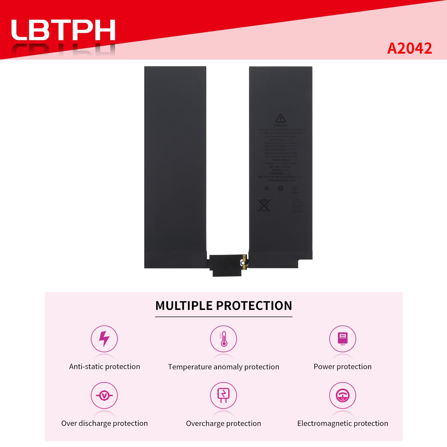 New A2042 Battery Replacement Compatible for iPad Pro 11 2018 1st A1934 A1979 A1980 A2013 A2042/EMC 3222 3221 LTE GSM WiFi Cellular Series 3.8V 29.26Wh 7700mAh with Repair Tools kit 6