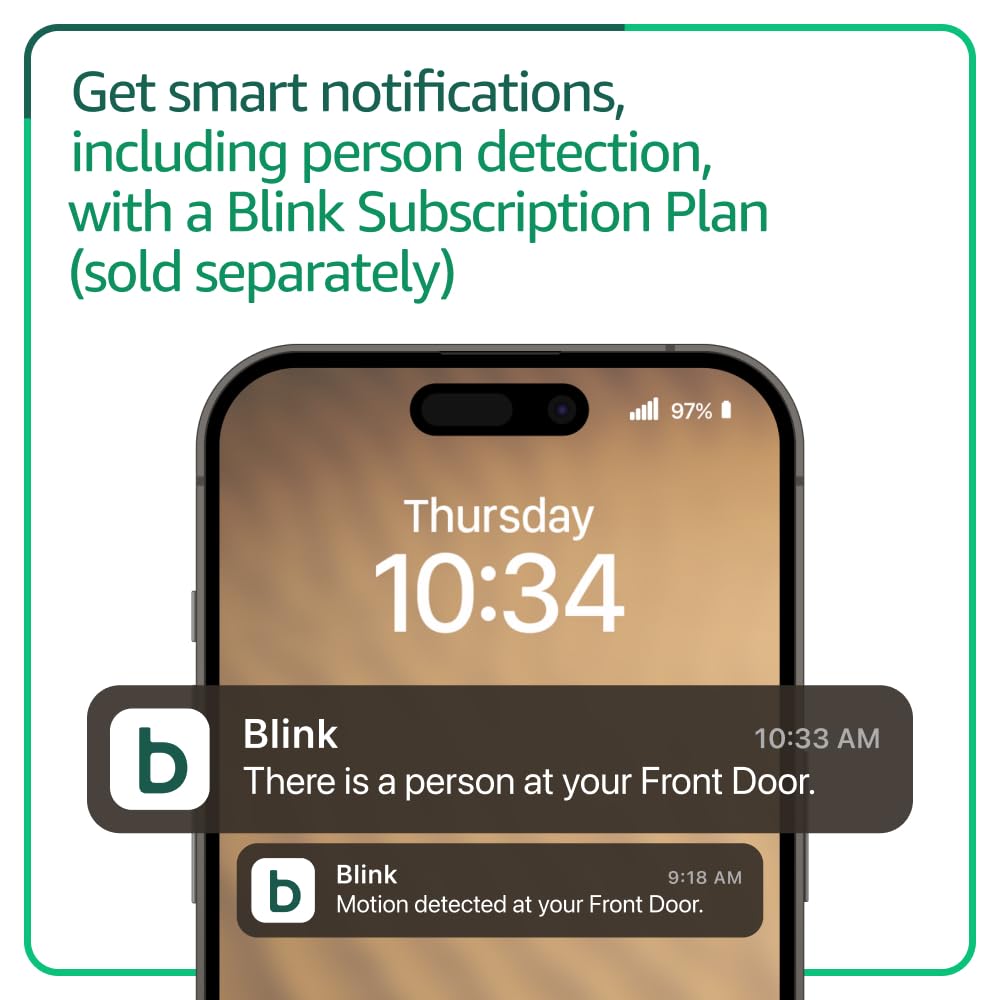 Blink Video Doorbell (newest model) – Head-to-toe HD view, two-year battery life, and simple setup. Sync Module Core included – System (Black) 6
