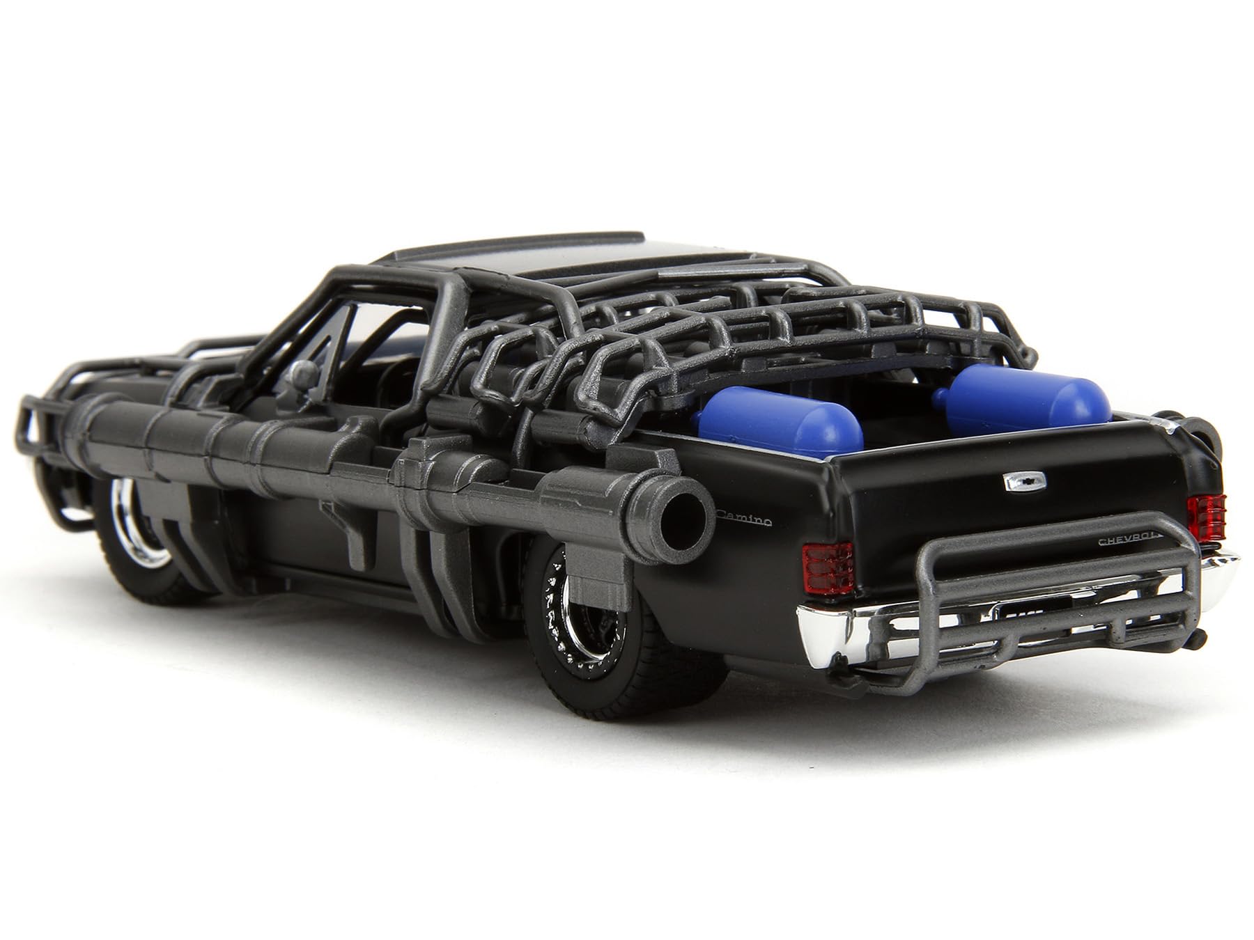 1967 Chevy El Camino with Cannons Matt Black Fast X (2023) Movie Series 1/32 Diecast Model Car by Jada 34733 4