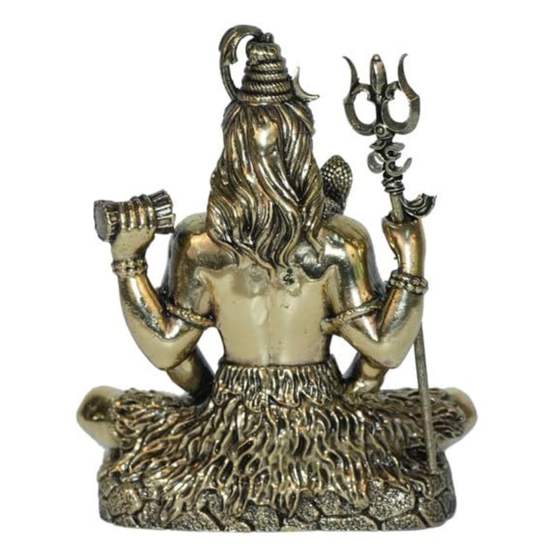 The Spiritual Living Brass Meditating Lord Shiva Idols | 2 Inch | God Idol Gift for Diwali | Shivji | Mahadev Murti | Shiva | Bholenath Murti | God Idol for Car | ॐ नमः शिवाय 3