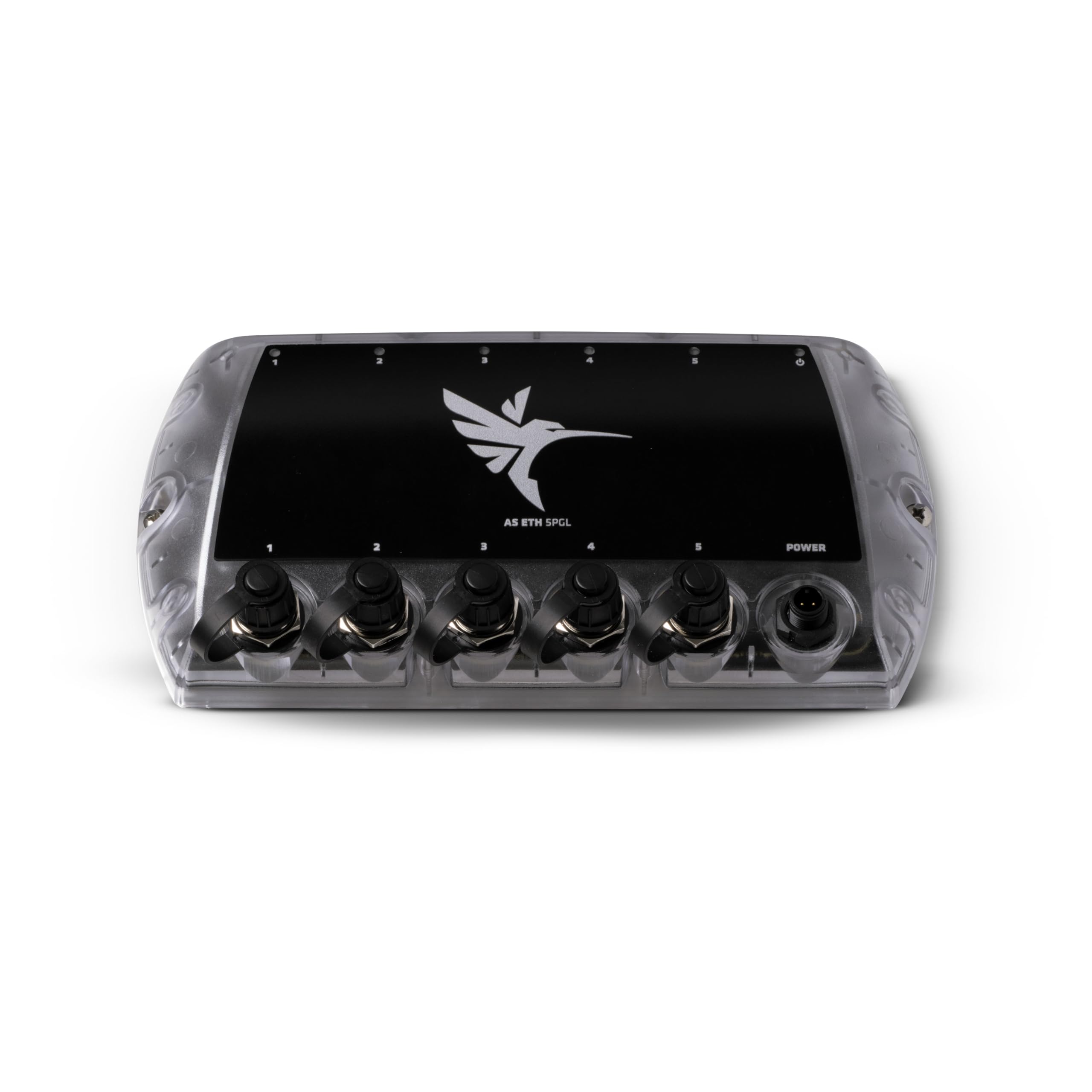 Humminbird 411850-1 AS ETH 5PGL - 5 Port Ethernet Switch & 720073-6 AS EC 5E Ethernet Cable, Black, 5-Foot 3