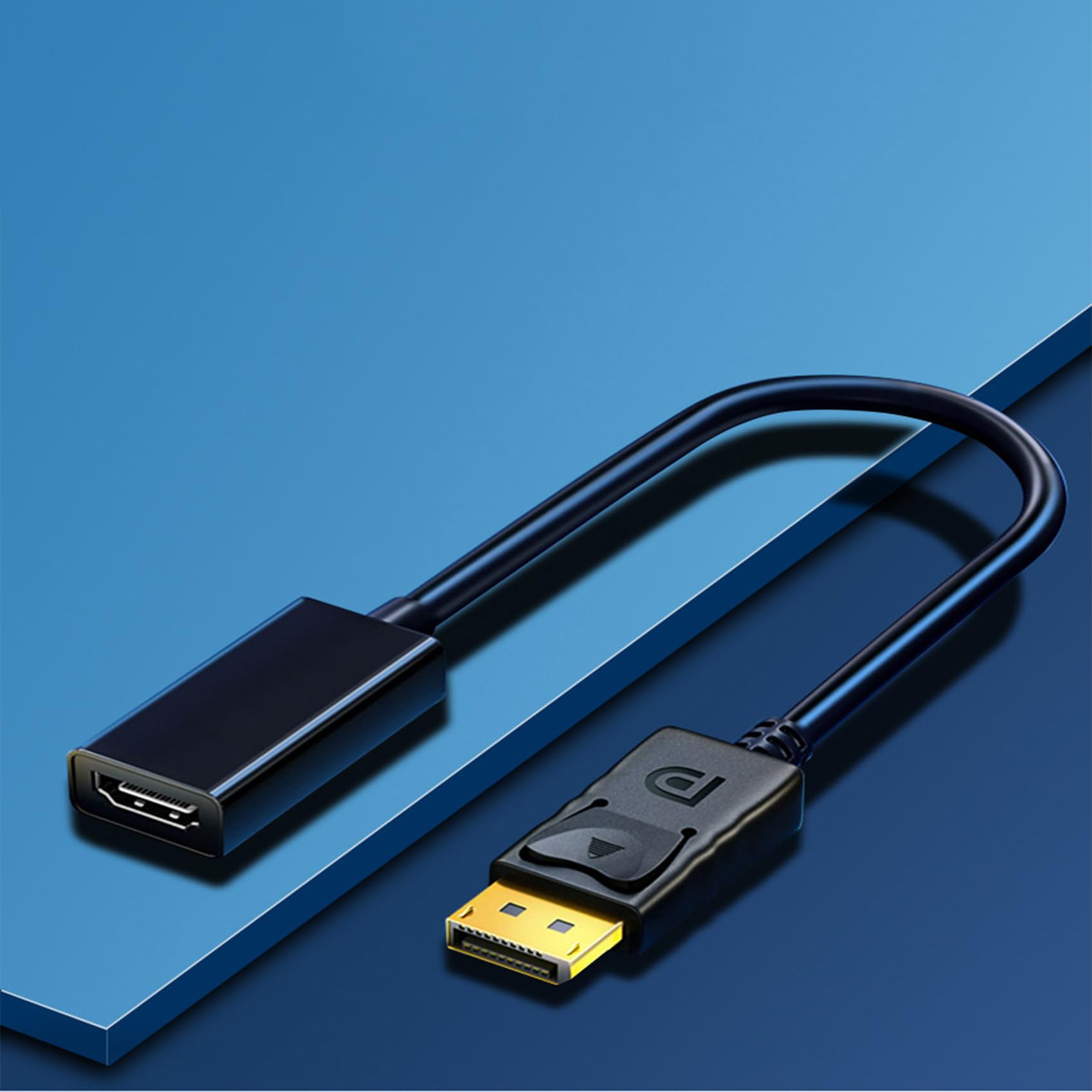 EasyULT DisplayPort to HDMI Adapter, 4K Resolution, Nylon Braided Non-Bidirectional DP to HDMI Ports Cable for TV, Thinkpad, HDTV, Monitor, Projectors, Laptops 6