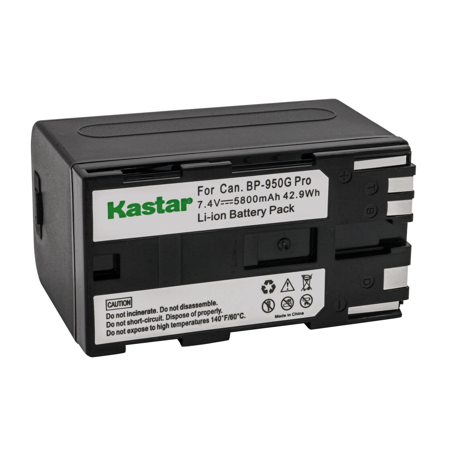 Kastar 2-Pack BP-950G Pro Battery and AC Wall Charger Replacement for Canon E65AS EOS C100 EOS C100 Mark II EOS C300 EOS C300 PL EOS C500 EOS C500 PL ES50 ES55 ES60 ES65 ES75 ES300V ES410V Camera 2