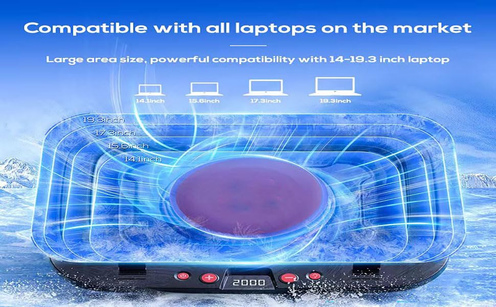 Gaming Laptop Cooling pad for Acer Predator Triton 14 16 x17 Neo 16 Predator Helios 16 18 15 Predator Helios Neo 18 16 Nitro 17 5 V V16 v15, Can Fast Cooler with Powerful Turbo Cooling Fan 6