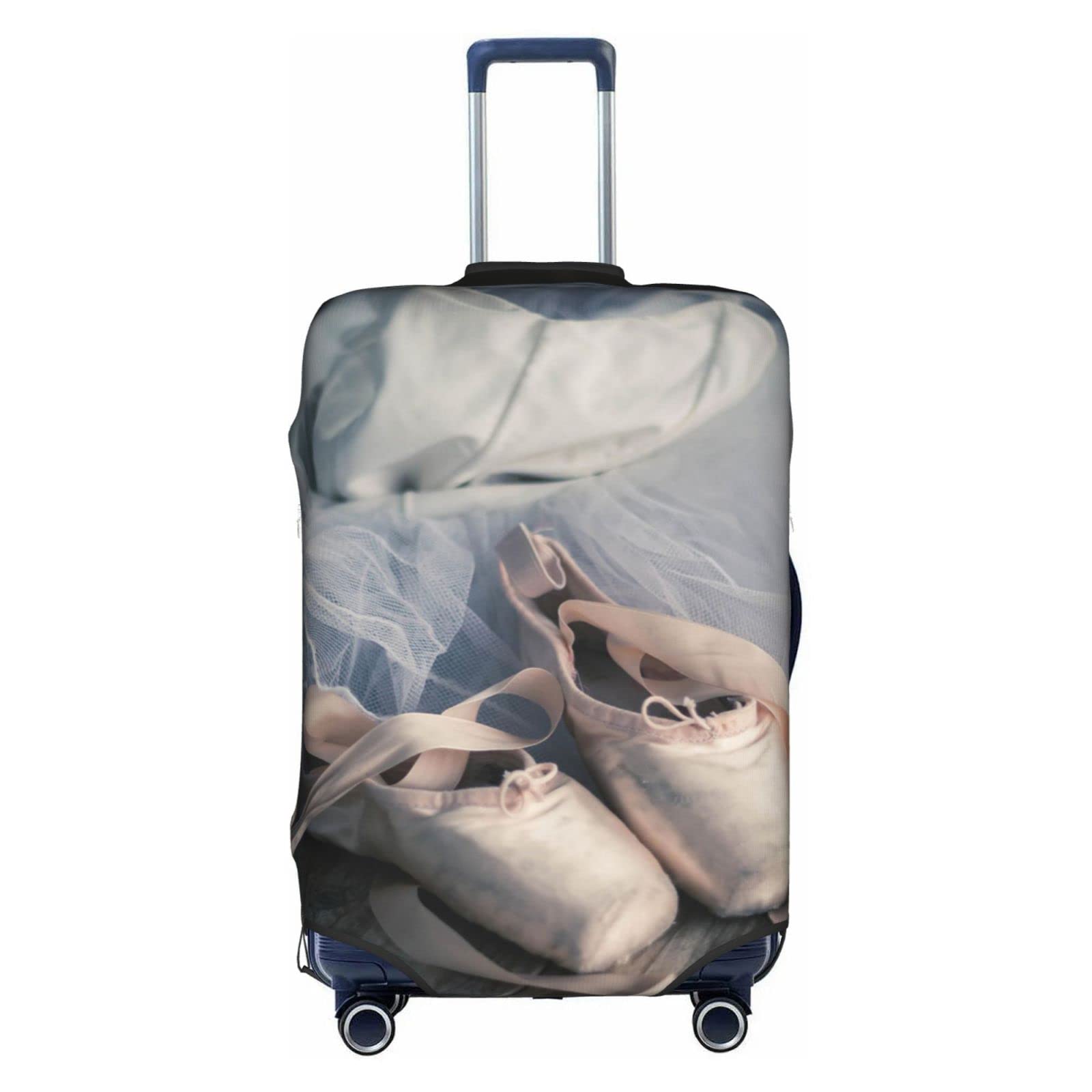 Ballet Shoe Print Travel Luggage Cover Elastic Suitcase Trolley Protector Cover For(22-28in) Luggage,Rolling Luggage Protective Cover Case For Travel(Customizable) 1