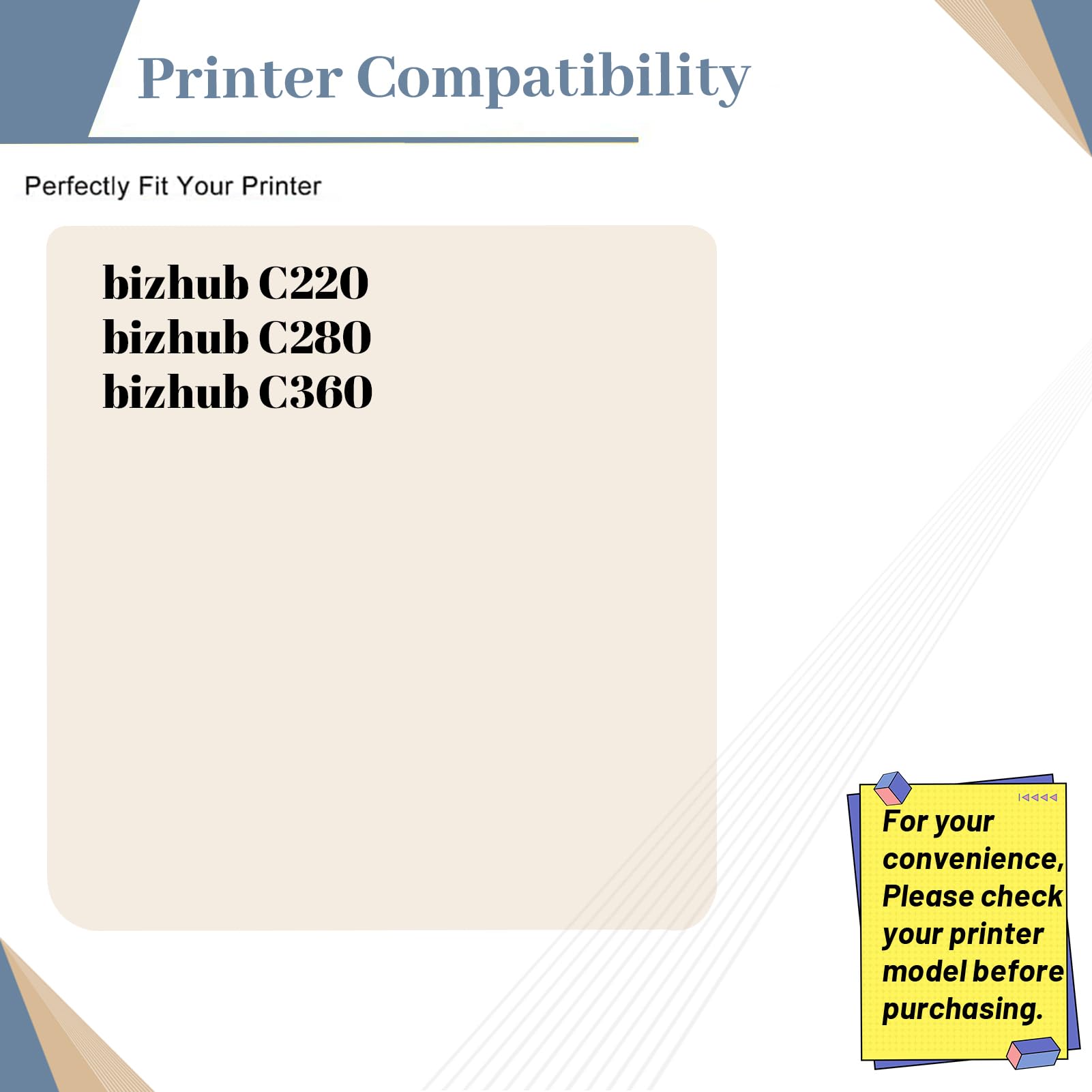 Compatible High Yield Developer Unit Replacement for Konica Minolta DV-311 DV311 for Use in Bizhub C220 C280 C360 Printer (3-Pack 1C/1M/1Y) 3