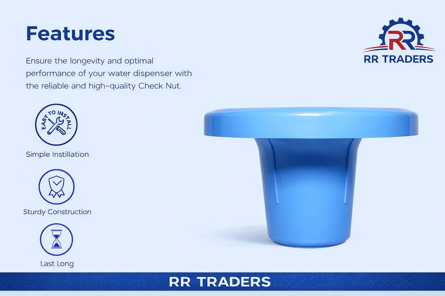 Water Dispenser Spare Parts with Check-Nut & Rotate Needle Puncture Tube | Bottle Holder Spare Part Compatible with Voltas Mini Magic Pure R/T/F Models & Others (Pack of 1) | RR TRADERS 5