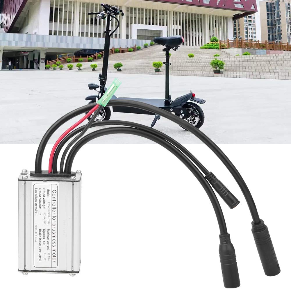 Naroote Electric Motor Controller, Waterproof Brushless Controller Adapter with Hall E Bike Controller Electric Motorcycle Controller for Electric Scooter 36v/48v Motor 4