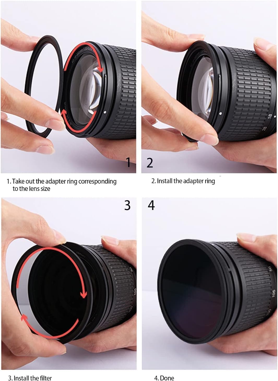YLLXZQ Step-up Adapter Rings,67mm to 86mm Step Up Ring,Step-Down Rings Filter Ring Adapter,for All Brands of DSLR Camera Lens UV ND CPL Stepping Rings Step Down Rings Filter Adapter 6