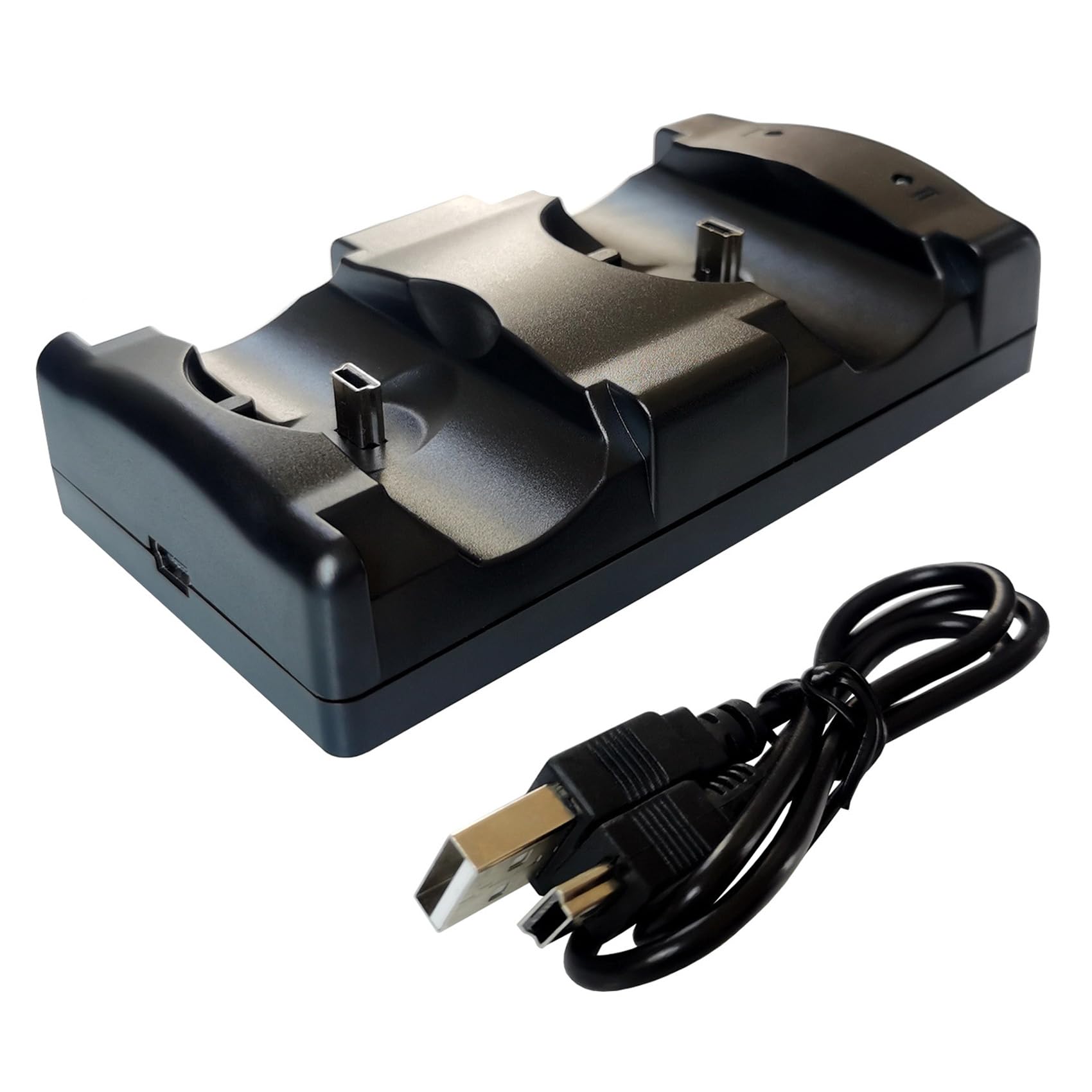 DHSKZRMJ 2 in 1 PS3 Controller Charger Station with LED Light Indicator, Charging Cable and Dock for Dual and Move Controllers 1