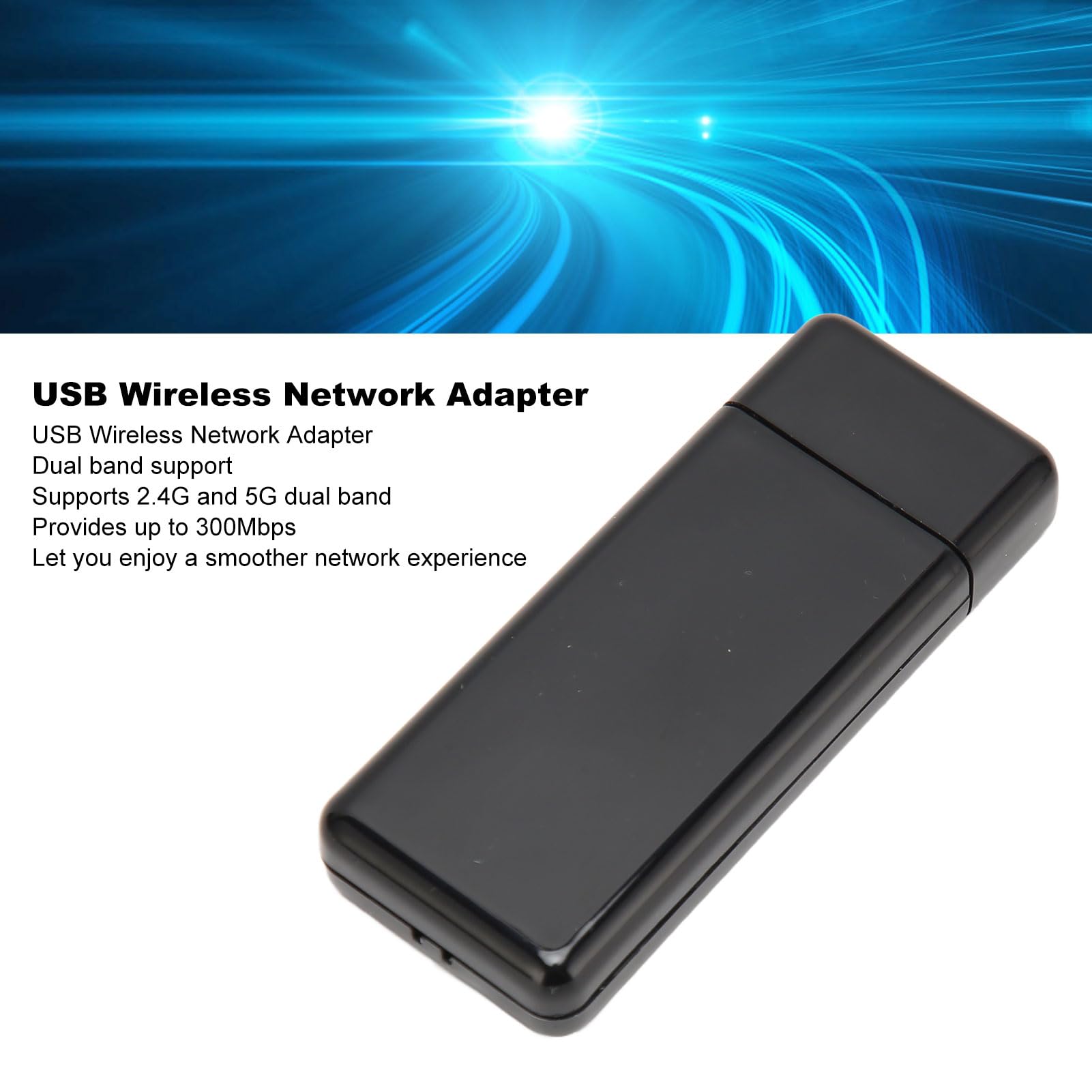 Goshyda RT3572 USB WiFi Adapter, 300Mbps 2.4G 5G Dual Band Wireless Network Adapter for Samsung, for WIS09ABGN Series, for B, C, D, E, EH, ES Series TV 5