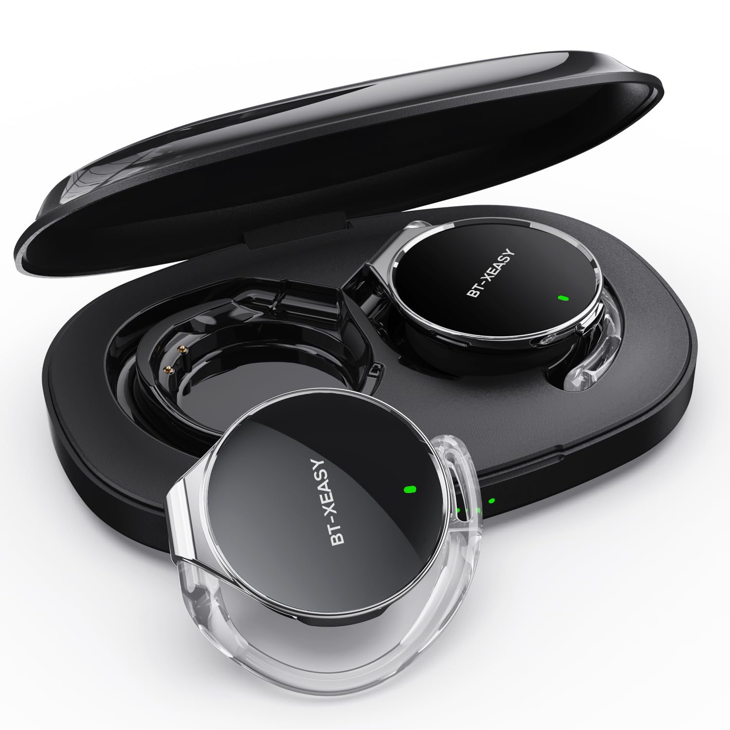 BEVCEFCC Open Ear Headphones Wireless 52hrs Bluetooth 5.4 Over Ear Hooks Headphones Earbuds with Microphone Ear Clip Headphones Simultaneously Connect 2 Devices Clip on Earphones 1