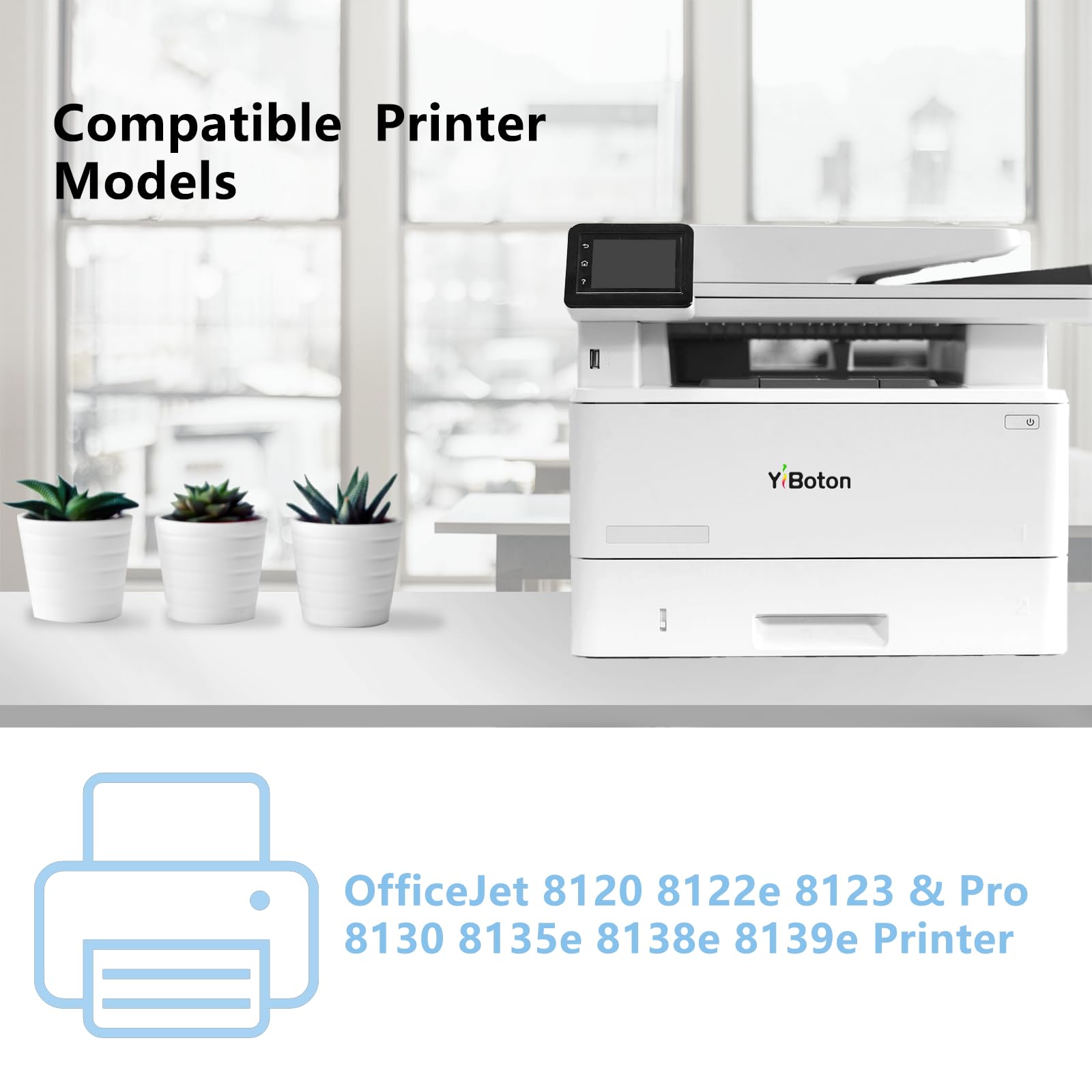 923 Ink Cartridges Without Chip Combo Pack Compatible for 923 Ink Cartridges Work for OfficeJet 8120 8122e 8123 OfficeJet Pro 8130 8135e 8138e 8139e Printer (2*Black 1*Cyan 1*Magenta 1*Yellow) 5