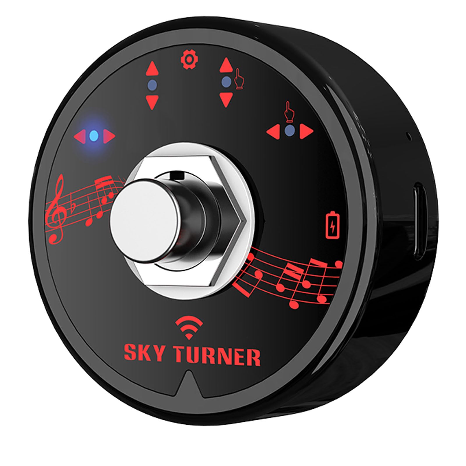 Wireless Page Turner Bluetooth Music Page Pedal Rechargeable Foot Switches for iPad Tablet Android IOS Phones Electronic Music Scores E-books PPT Pictures (Silver) 2