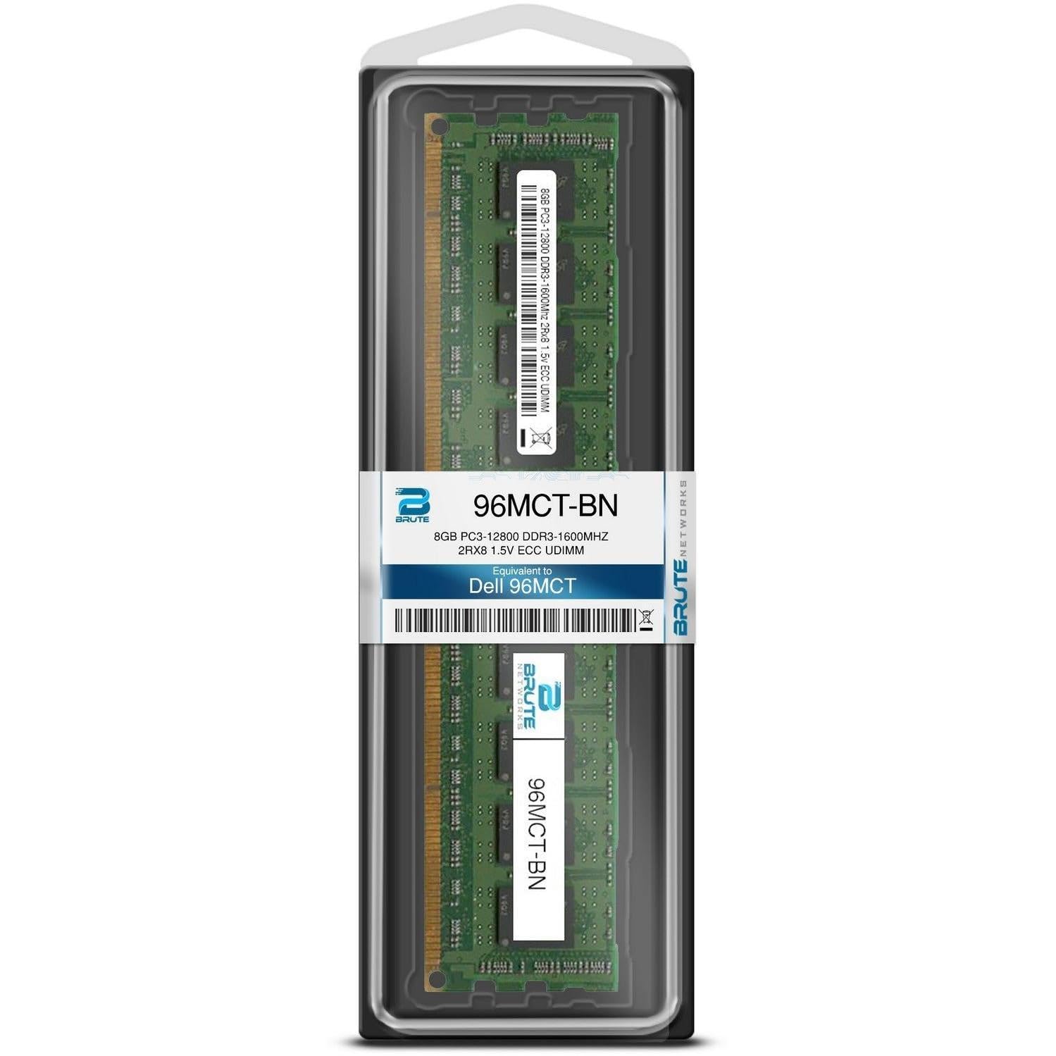 96MCT - Compatible 8GB PC3-12800 DDR3-1600Mhz 2Rx8 1.5v ECC UDIMM 743183496573 4