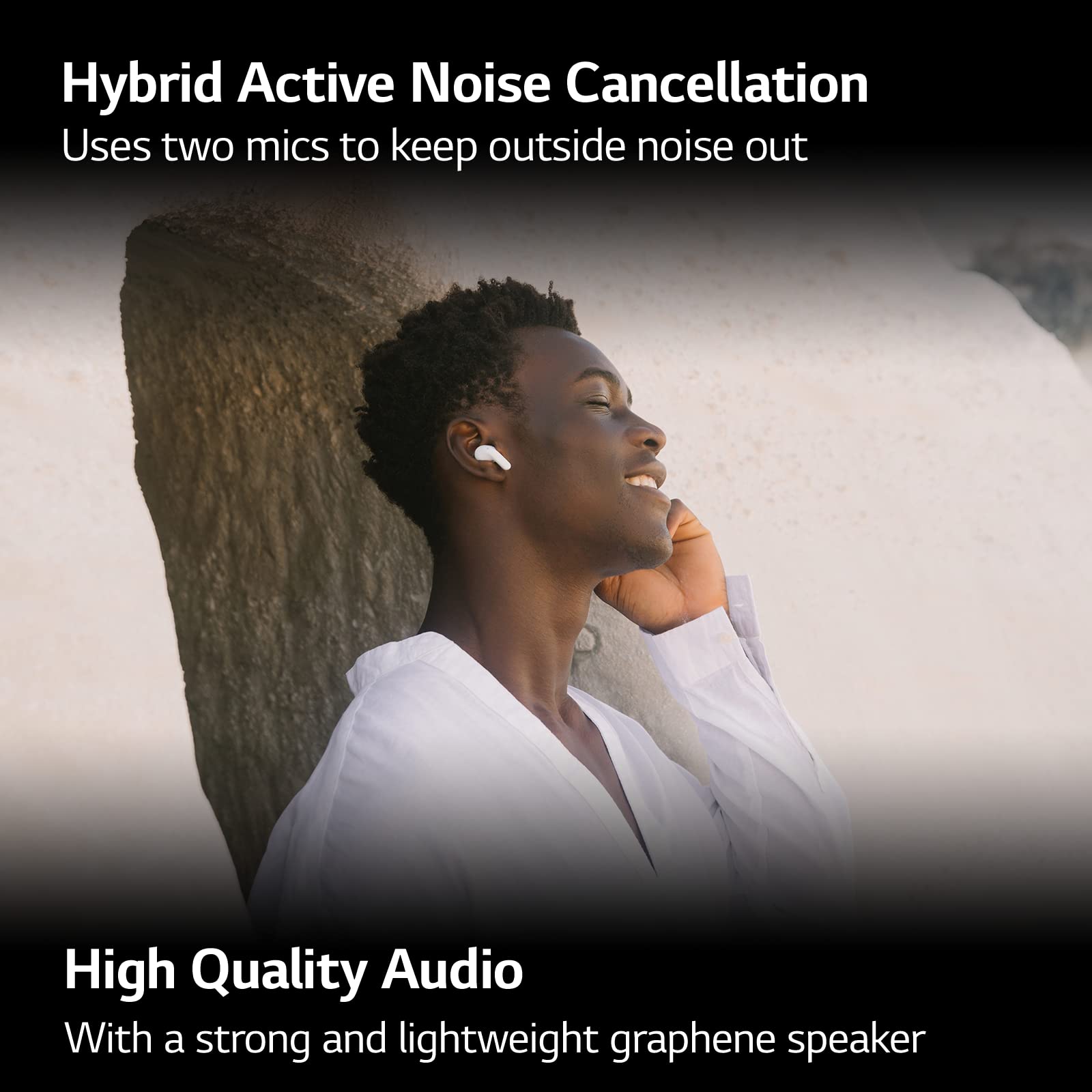 LG Tone Free T60Q - Hybrid Active Noise Cancelling True Wireless Bluetooth Uvnano+ Earbuds 2