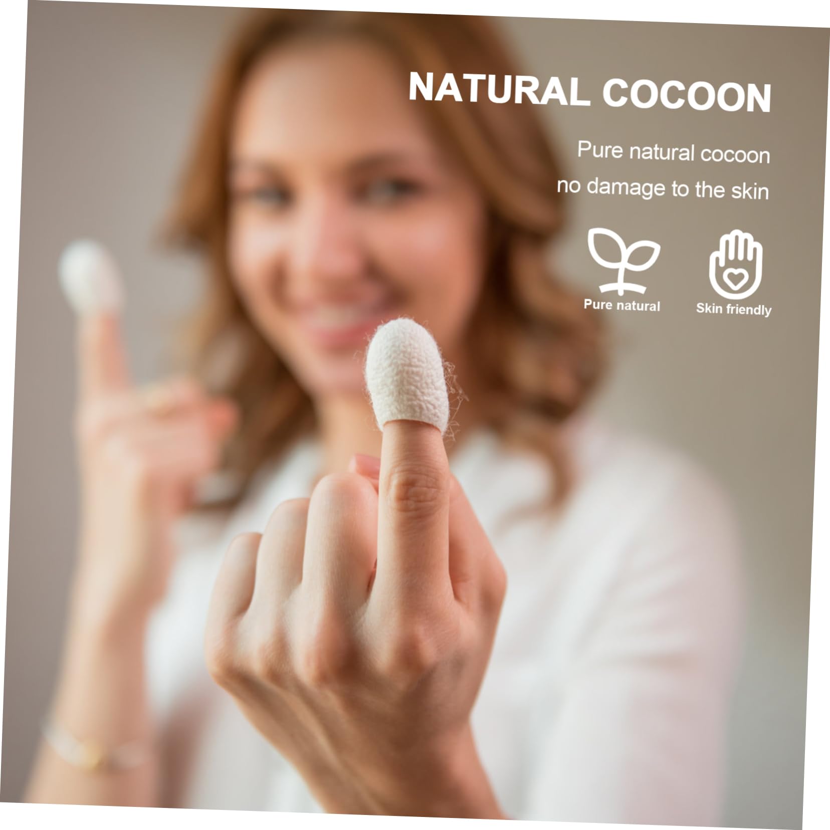 Generic 100pcs Silkworm Silk Exfoliator Exfoliatir Exfoliating Wipes Remover Face Steamer Oil Cleansers for Face Cotton Face Pads Face Skincare Worms Green Tea Deep Cleanse White 4