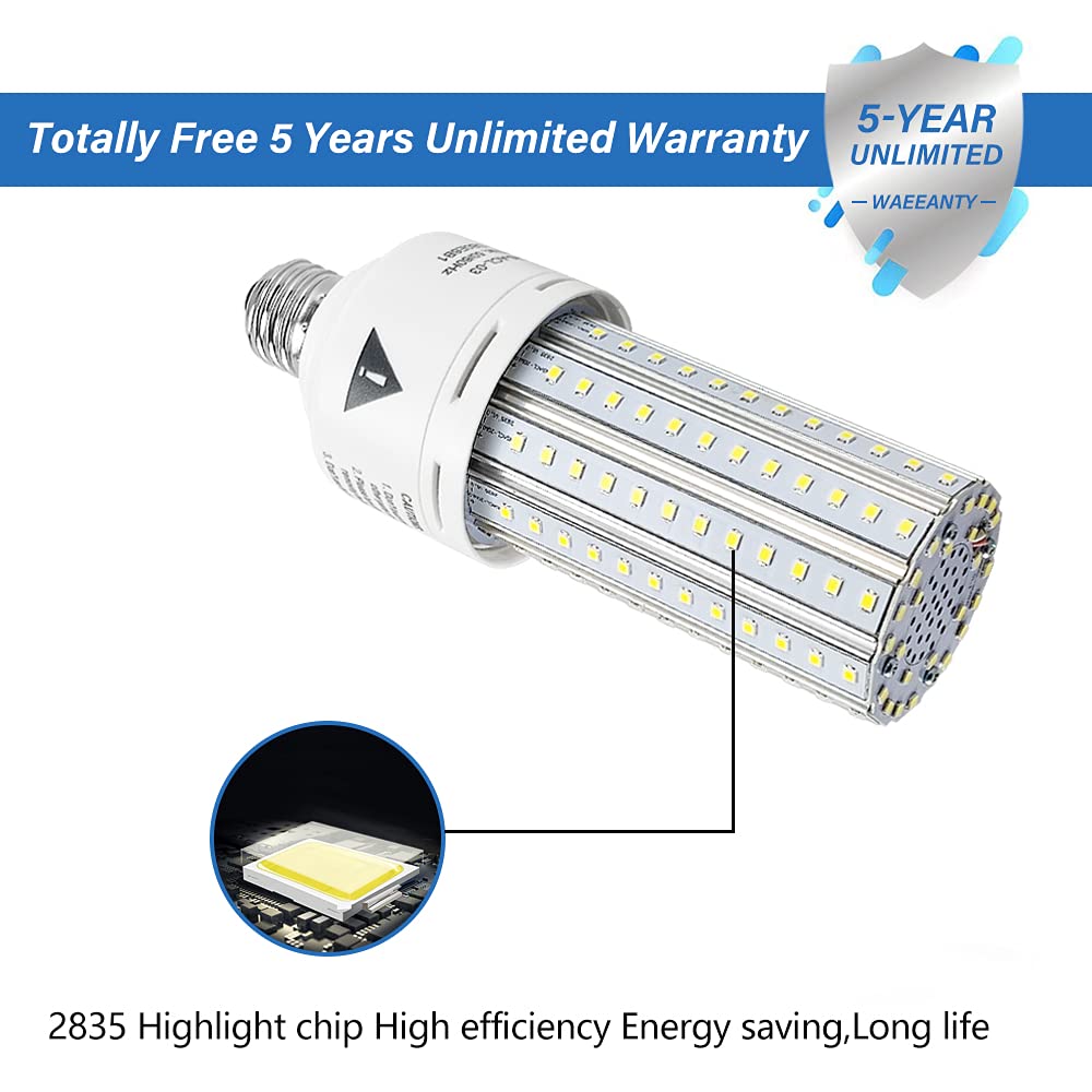 ZP 2 Pack Led Light Bulb 500W Equivalent 7500 Lumen 5000K E26/E27 Medium Base 60W led Bulb for Outdoor Indoor Lamp Area Garage Warehouse Workshop Street Backyard New Upgrade 2 Count (Pack of 1) 3