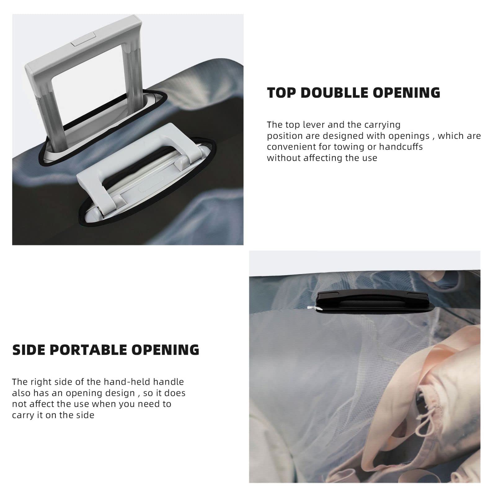 Ballet Shoe Print Travel Luggage Cover Elastic Suitcase Trolley Protector Cover For(22-28in) Luggage,Rolling Luggage Protective Cover Case For Travel(Customizable) 5