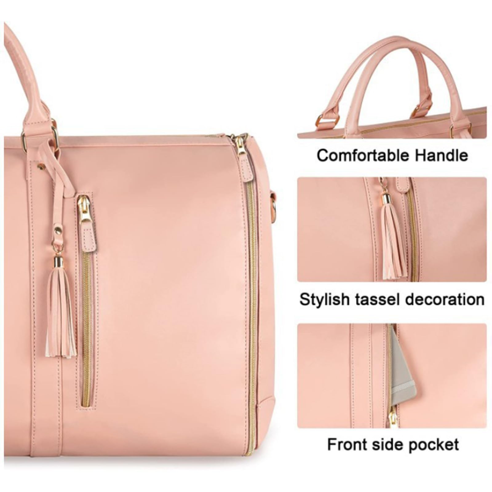 PU Folding Suit Storage Bag Large Capacity Hand Luggage Bag Multifunction Travel Bag For Women Man Shoulder Organizers 6