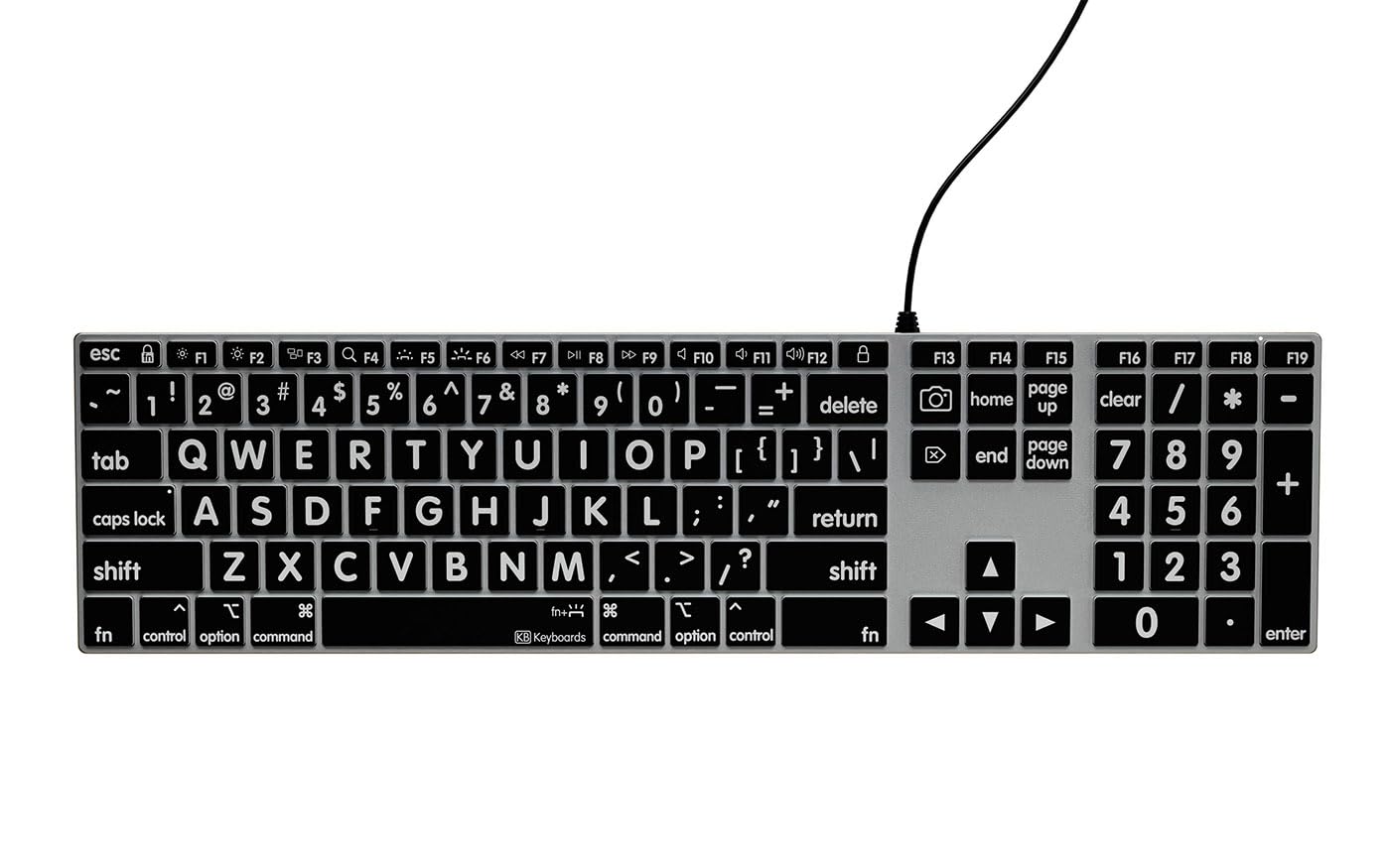 KB Covers Large Print Backlit Pro Aluminum Keyboard - macOS - US | High-Contrast Key Labels | Typing Visibility | Low-Light Workspaces Accessory 5