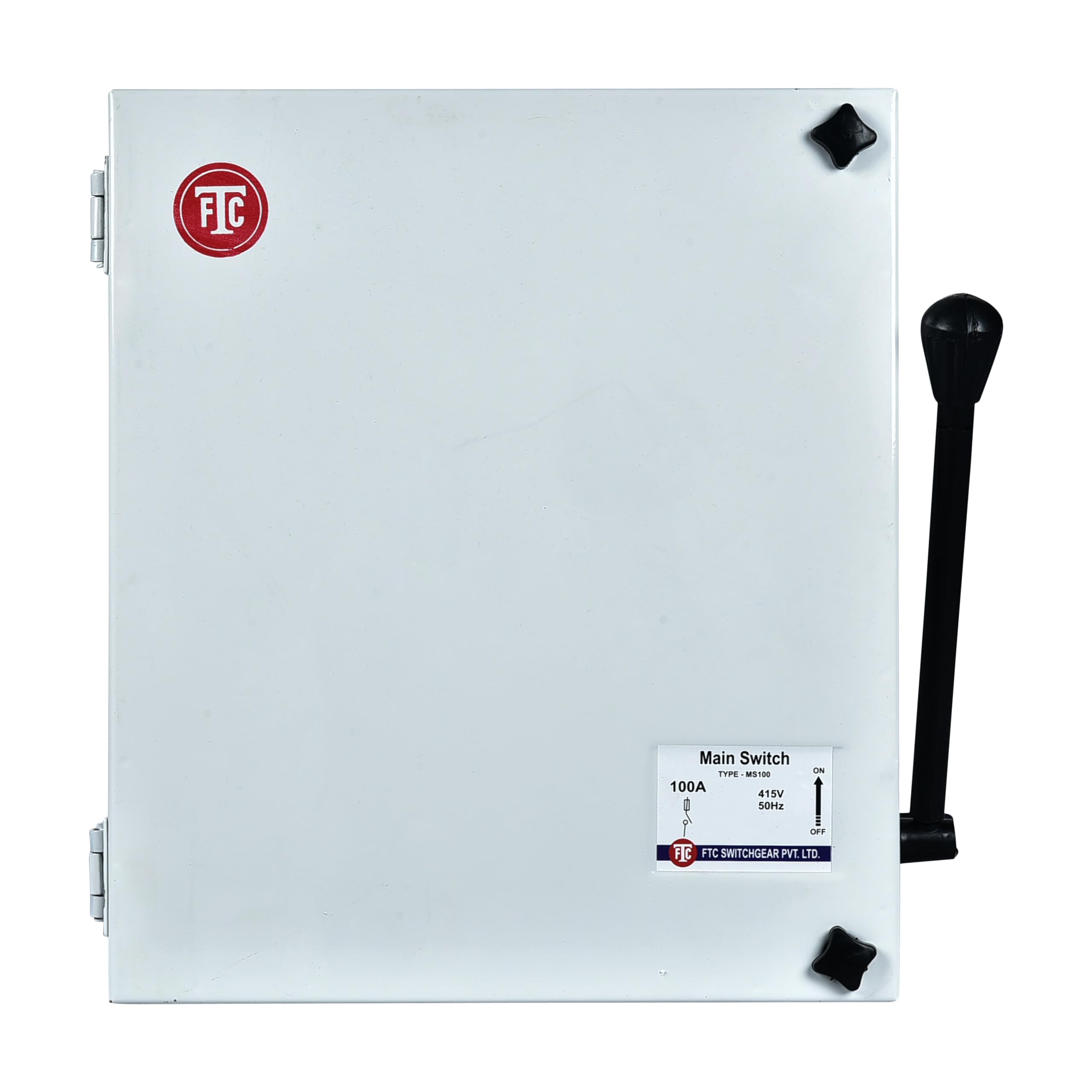 FTC 100Amp TPN 415V Side Handle Main Switch, MS-100 1