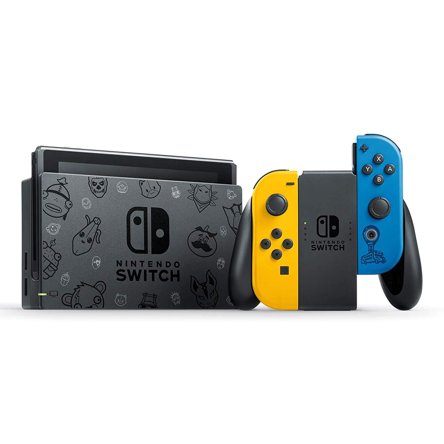 PURTCH Newest Switch w/Yellow & Blue controllers Wildcat Bundle(2000 V-Bucks and Code for Wildcat Bundle Included), 6.2" Touchscreen LCD Display, 802.11AC WiFi, Bluetooth 4 3