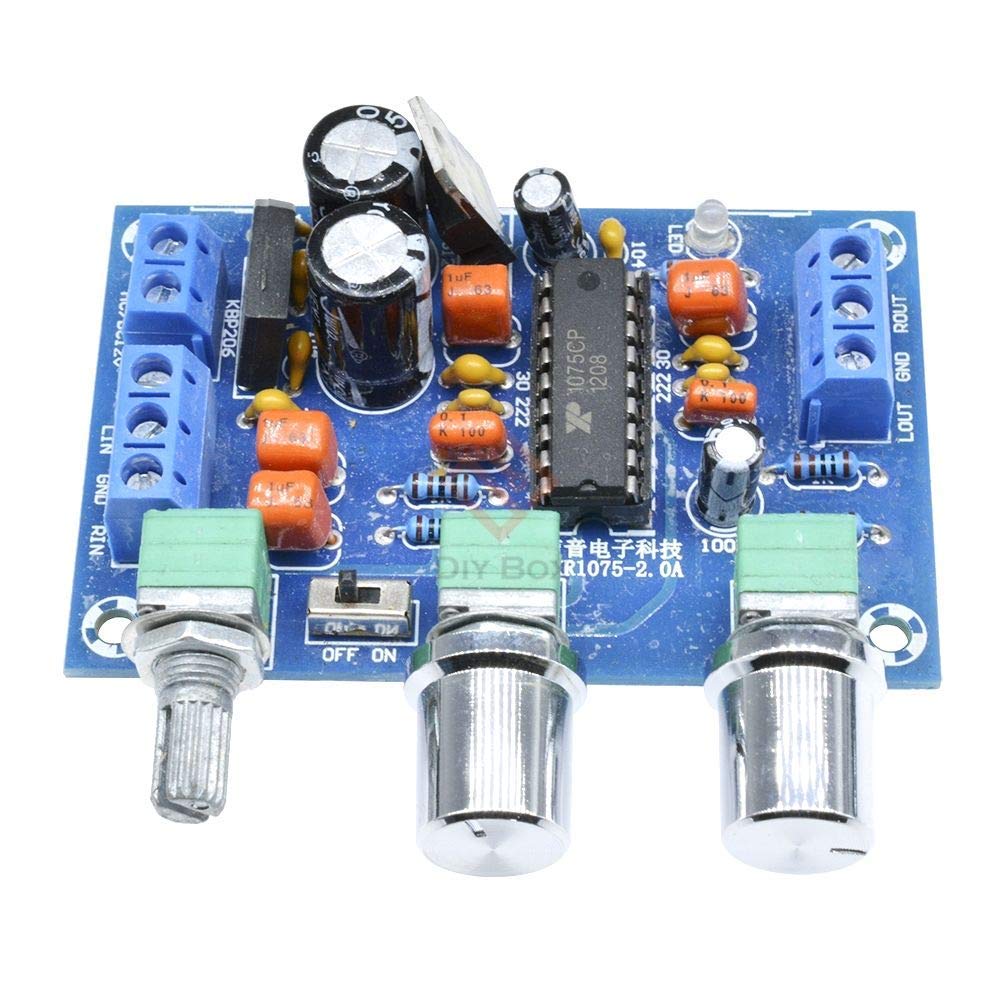REES52 XR1075 12V Preamp BBE Sound Board Preamplifier BBE Sound Surround Effect Amplifier Preamp Audio Board Module 5