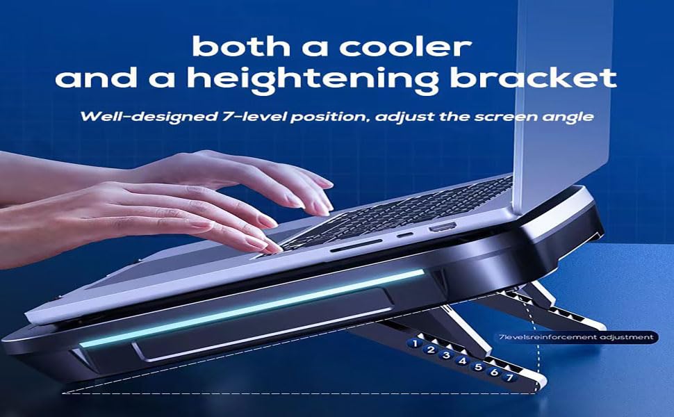Gaming Laptop Cooling pad for Acer Predator Triton 14 16 x17 Neo 16 Predator Helios 16 18 15 Predator Helios Neo 18 16 Nitro 17 5 V V16 v15, Can Fast Cooler with Powerful Turbo Cooling Fan 4