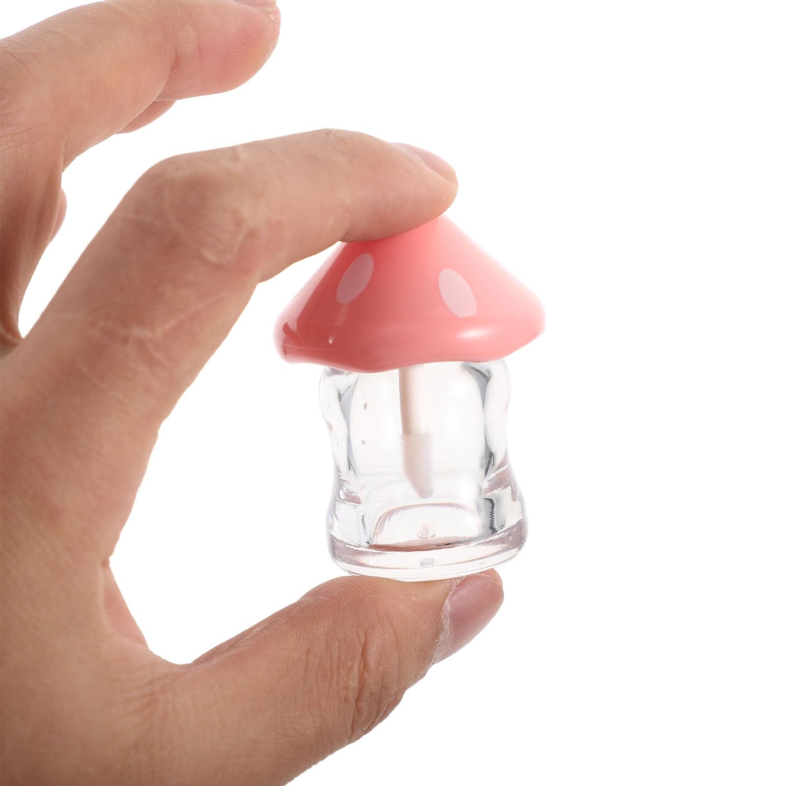 NOLITOY 10 Pieces Clear Lip Gloss Tubes 1.97 Inch Mushroom Shape Plastic Lip Gloss Containers Mini Empty Tube for DIY Cosmetics Women Girls(Mix Color) 6